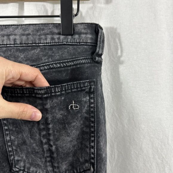 Rag & Bone Skinny Leggings Rosebowl Black Stretch Jean Womens Size 29 Grunge - Picture 10 of 14